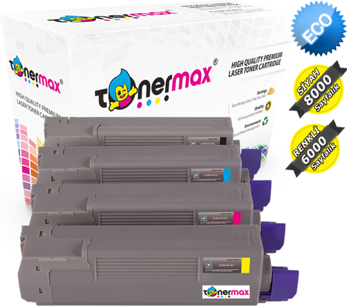 Oki C612 / C612n / C612dn Muadil Toner Set