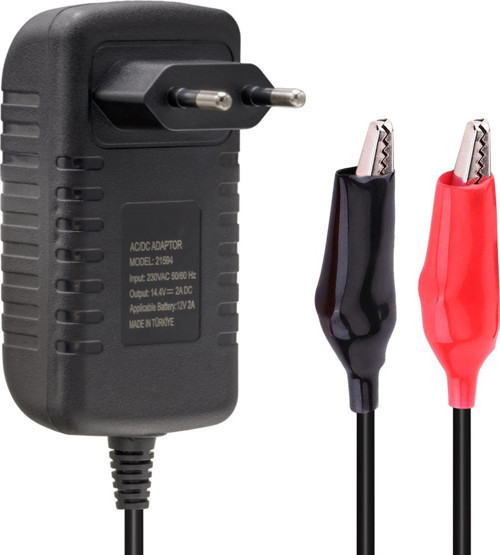 14.4V-2A Akü Şarj Cihazı Jel Kuru Asitli Akülere Uygun (12 Amper ve Altında Aküler İçin Uygundur)