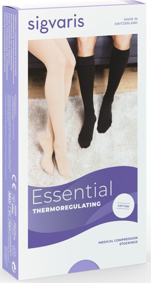 Thermoregulating Premium Seri /Diz Altı /Orta Basınç /Medium Plus Short /A.Burun /Siyah