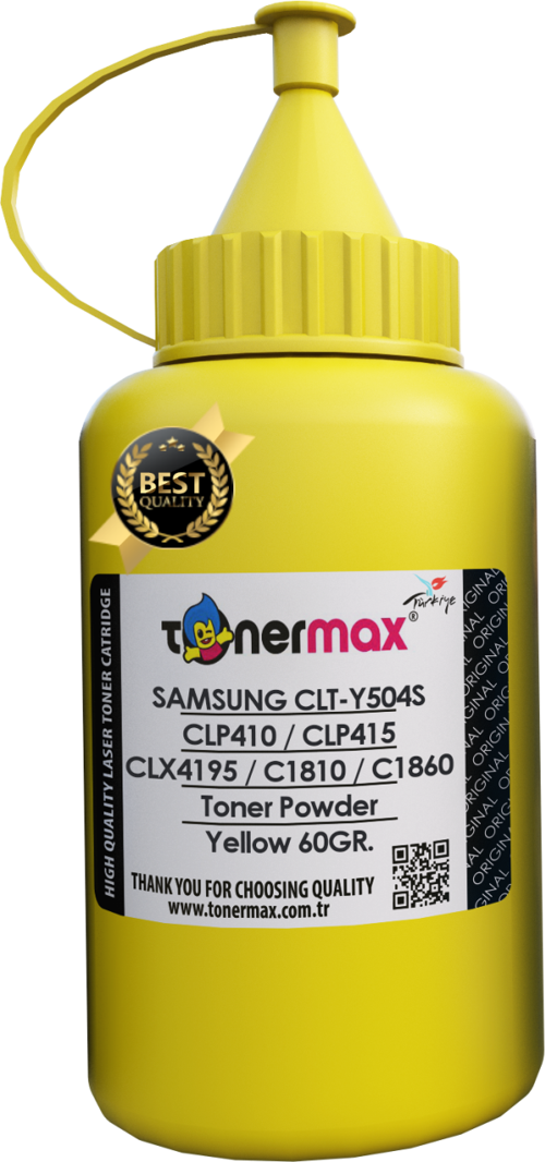 Samsung CLT-Y504S Toner Tozu Sarı/ CLP-410 / CLP-415 / CLX-4100 / CLX-4195 / C1860 / C1810