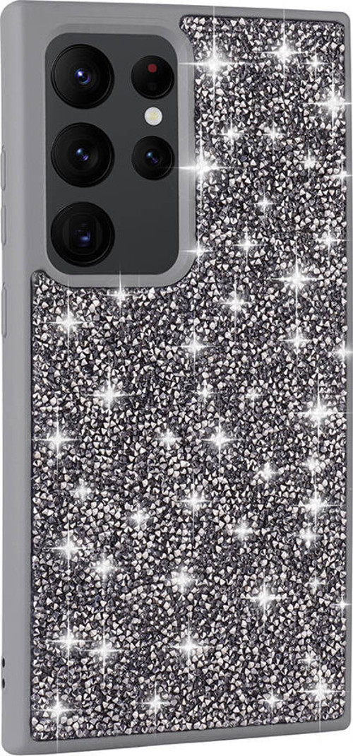 Galaxy S24 Ultra Kılıf Parlak Taşlı Tasarım Pırlanta Kılıf