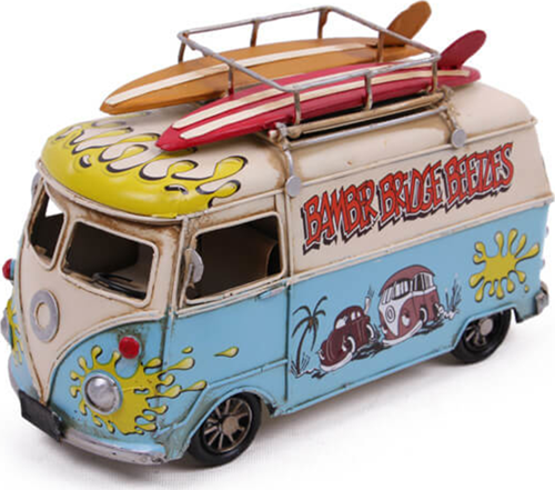 Dekoratif Metal Minibüs Kalemlik ve Çerçeveli 1304E-3832 Model-M3