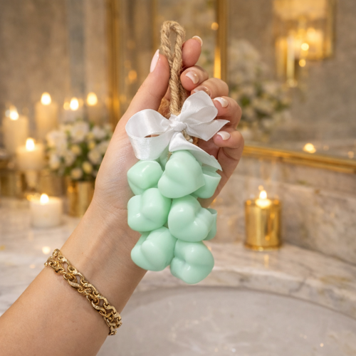 Kalpli Salkım Sabun – El Yapımı Kokulu Dekoratif Hediyelik