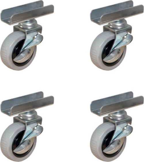 Furç Uzun-Sunta Bilyalı Teker (Frenli) - 20x50 - Gri - 18MM HKS185 - 4 Adet