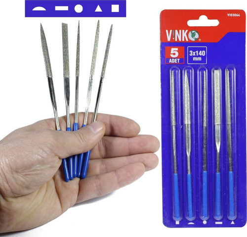 Elmas Eğe Takımı Izole Saplı 5 Parça 30 X 140 Mm 03064