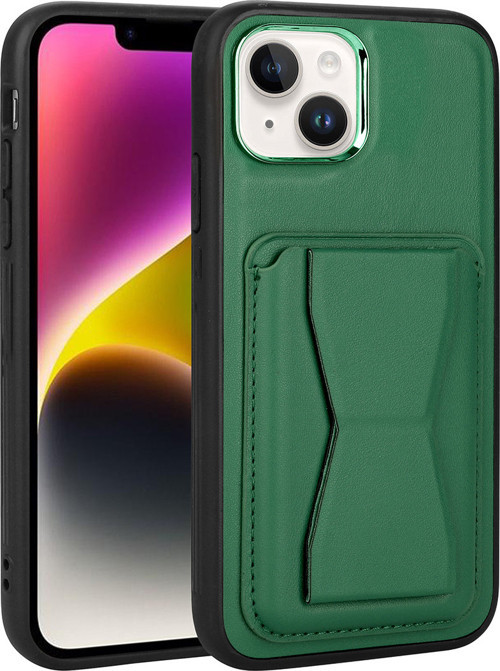 iPhone 14 Plus Kılıf Kartlıklı Standlı Suni Deri Memo Kılıf