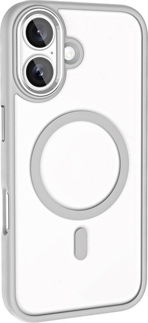 iPhone 16 Kılıf Wireless Şarj Özellikli Krom Magsafe Silikon Kılıf