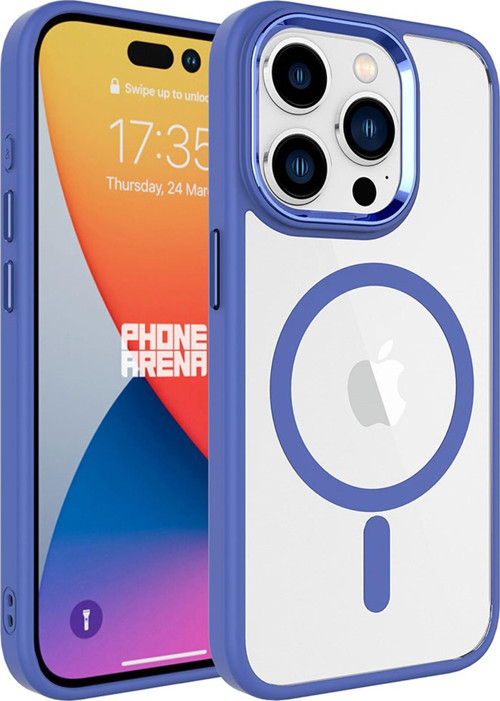 Apple iPhone 15 Pro Kılıf Wireless Şarj Özellikli Krom Magsafe Silikon Kılıf