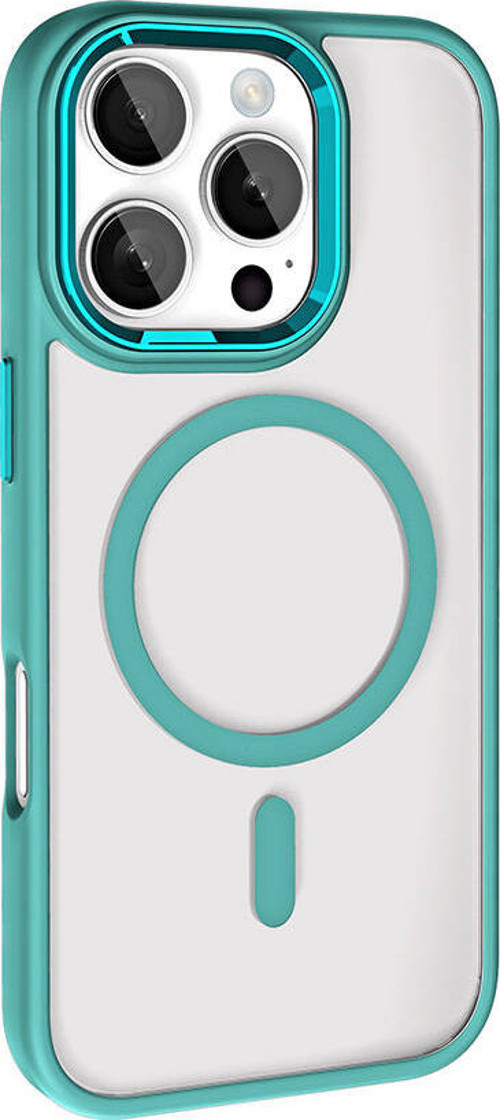 iPhone 16 Pro Max Kılıf Wireless Şarj Özellikli Krom Magsafe Silikon Kılıf