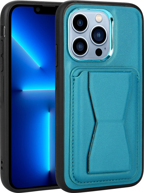 iPhone 13 Pro Max Kılıf Kartlıklı Standlı Suni Deri Memo Kılıf