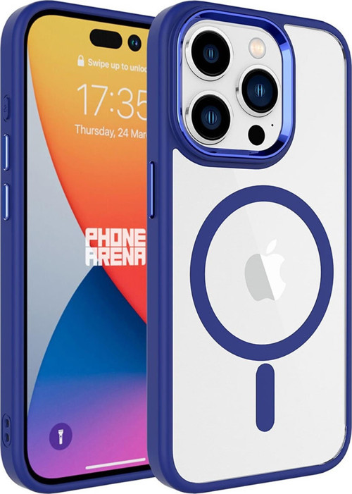 Apple iPhone 15 Pro Max Kılıf Wireless Şarj Özellikli Krom Magsafe Silikon Kılıf