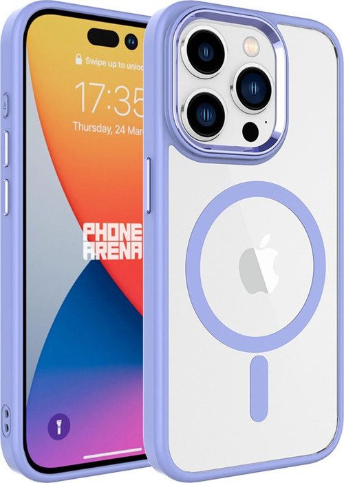 Apple iPhone 15 Pro Max Kılıf Wireless Şarj Özellikli Krom Magsafe Silikon Kılıf