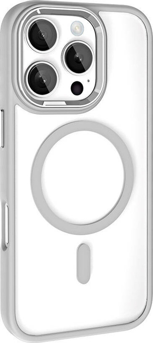 iPhone 16 Pro Max Kılıf Wireless Şarj Özellikli Krom Magsafe Silikon Kılıf