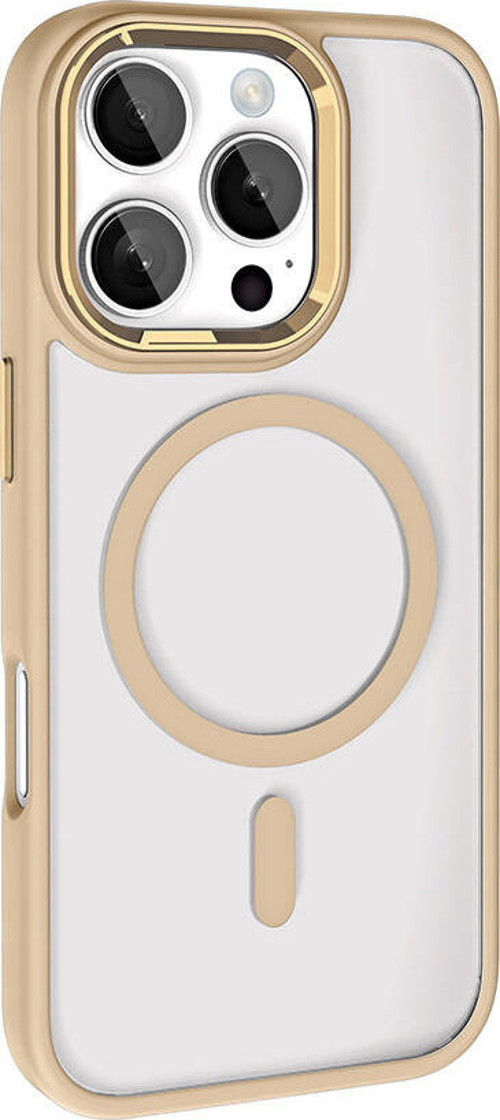 iPhone 16 Pro Max Kılıf Wireless Şarj Özellikli Krom Magsafe Silikon Kılıf