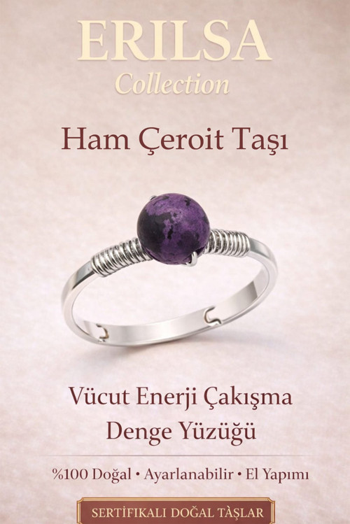 Sertifikalı Vücut Enerji Çakışma Denge Yüzüğü – Ham Çeroit Ayarlamalı İnce Akrep Kova Oğlak Burcu