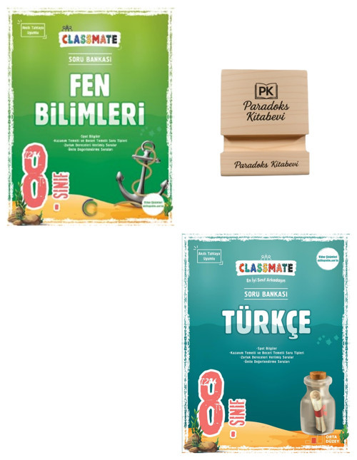 Okyanus LGS 8. Sınıf Classmate Fen Bilimleri ve Türkçe Soru Bankası + Telefon Standı