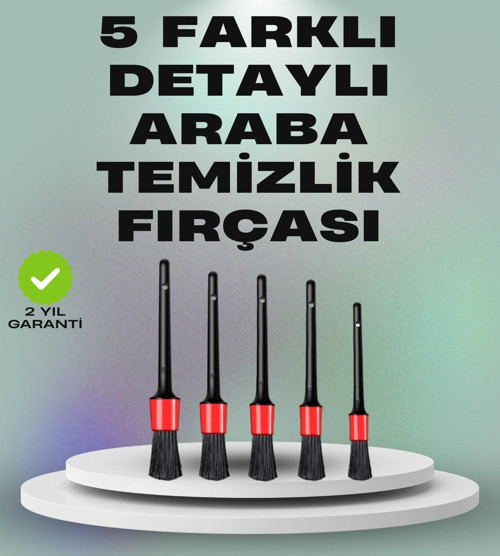 5'li Araç Temizlik Fırça Seti-detaylı Temizlik İçin Çok Amaçlı Fırçalar