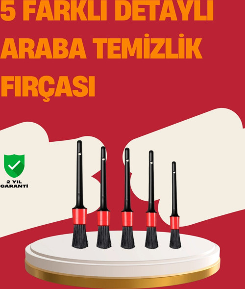 Araç İçi Detaylı Temizlik Seti-araba Jant Ve İç Yüzey Temizlik Fırçaları