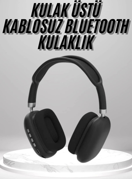 Kulak Üstü Kablosuz Bluetooth Kulaklık Yumuşak Süngerli Sd Kart Girişli