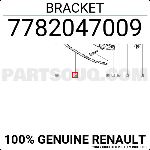 Renault Clio Symbol Ön Tampon Demiri 2001 2012- (Oem No: 7782047009)