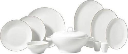 A8187 Lidya Collection Gold 60 Parça Porselen Yemek Takımı