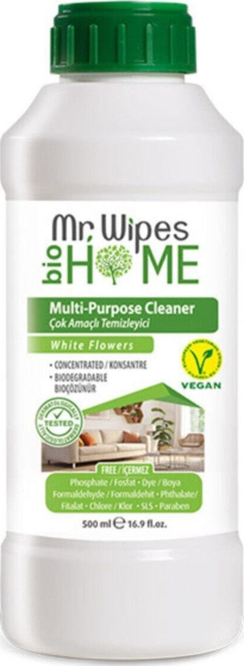 Mr Wıpes Konsantre Çok Amaçlı Temizleyici Beyaz Çiçek Kokulu 500 Ml