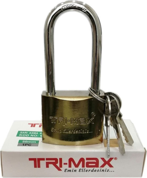 Baytec Uzun Asma Kilit Sarı 50Mm