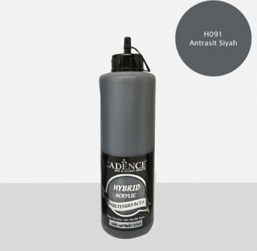 Hybrid Multisurface Akrilik Boya 500 Ml. H-091 Antrasit Siyah
