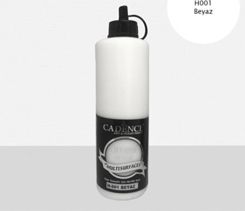 Hybrid Multisurface Akrilik Boya 500 Ml. H-001 Beyaz Başkent Hobi