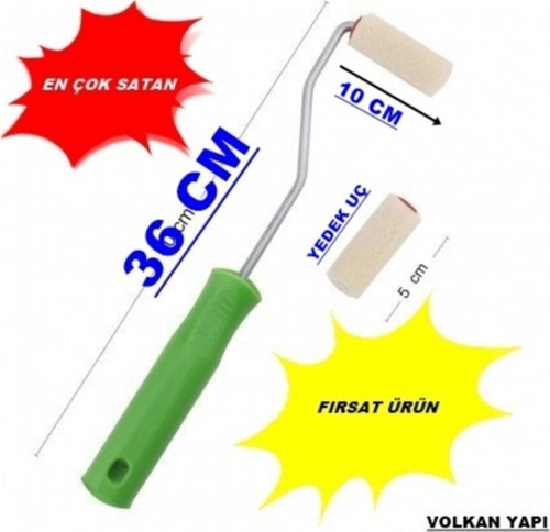 Cadense Kadife Parmak Rulo 5 Cm 1 Adet Sap Ve Kadife Uç