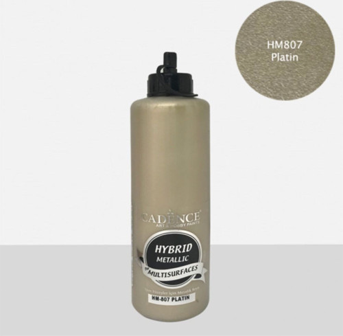 Hibrit Metalik Multisurface Akrilik Boya 500 Ml Hm807 Platin