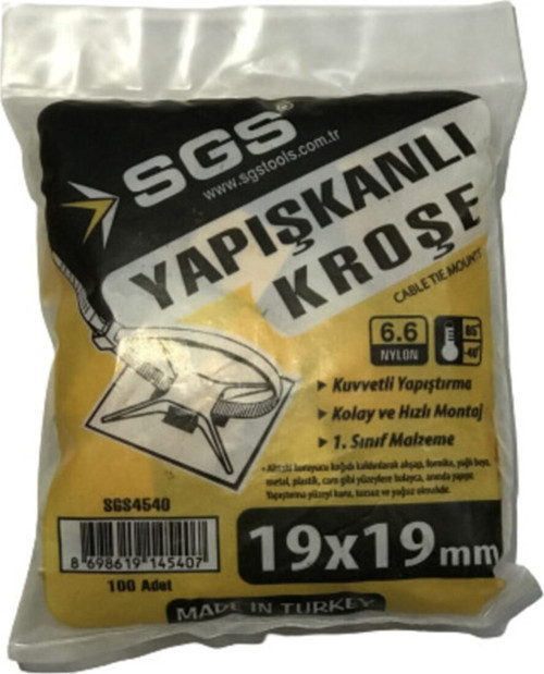 Yapışkanlı Kroşe 19*19Mm 100 Adet