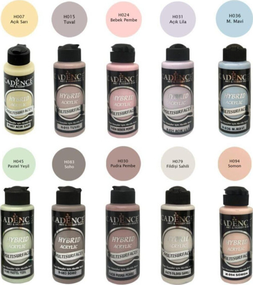 Akrilik Boya Seti 120 Ml 10 Lu Pastel Renkler