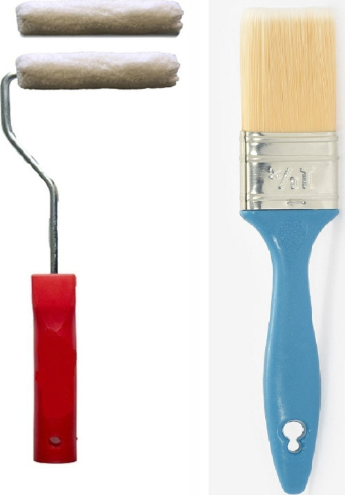 Iz Bırakmayan Ipek Fırça Ekstra Güçlü No: 1.5 + Kadife Rulo Seti 10 Cm + Yedek