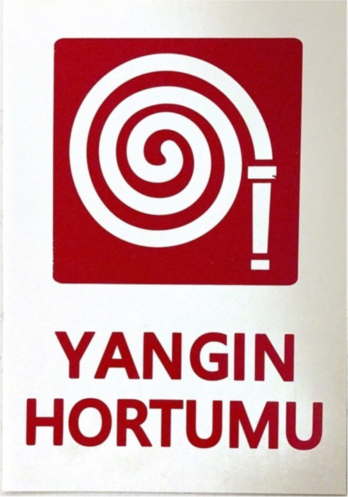 Iş Güvenlik Uyarı Levhası Pvc 25X35 Yangın Hortumu