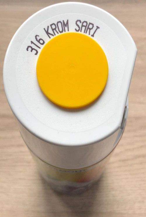 316 Krom Sarı Alüminyum-Ahşap-Plastik-Demir-Metal-Sprey Boyama 400 Ml
