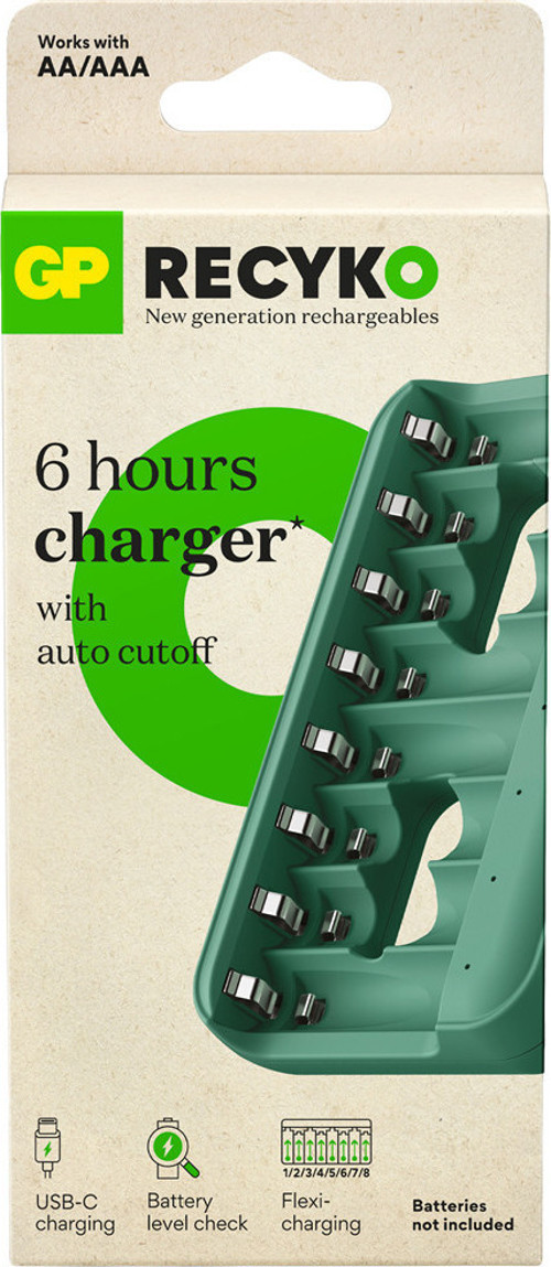 Batteries GP E822 USB Pilsiz Şarj Cihazı ( 8 Adet AA ve/veya AAA İçin )