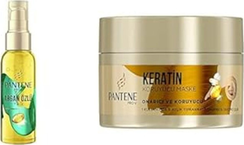 Pantene Saç Bakım Serumu Yağ Terapisi Argan Yağlı Elixir, 100 Ml & Pantene Pro-V Onarıcı Ve Koruyuc