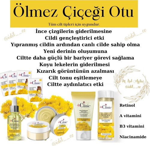 Dr.Clinic Ölmez Çiçeği Otu Helichrysum Cilt Yenileyici Serum 30 Ml