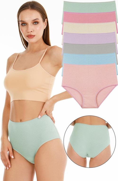 Kadın Fitilli Yüksek Bel 7'Li Külot Set - Kts3080 Model-5