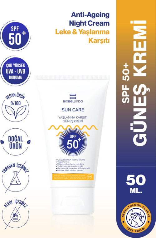 Biobellinda Güneş Kremi Yaşlanma Karşıtı 50 Spf