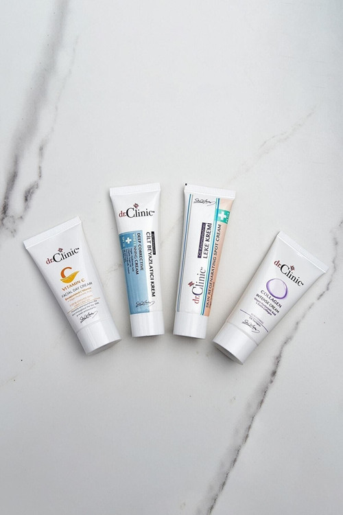 4'Lü Cilt Bakım Krem Seti Kusursuzlaştırıcı Beyazlatıcı Leke Karşıtı 50 Ml X 4