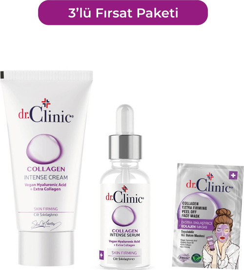 Yoğun Kolajen Krem+Serum+Maske Seti