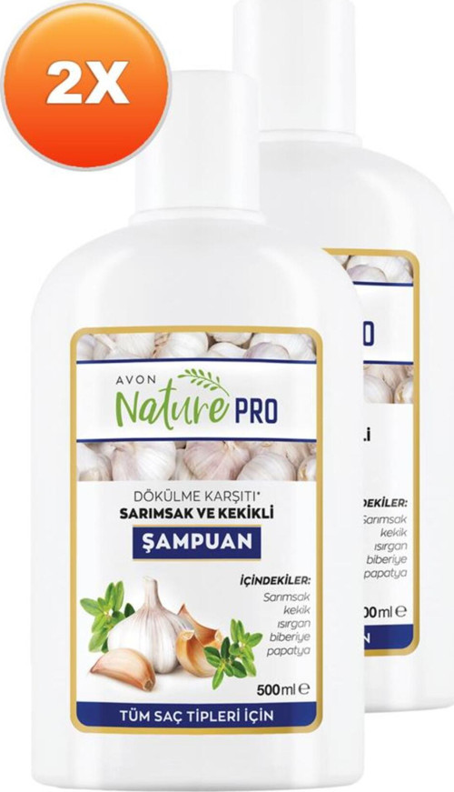 Nature Pro Sarımsak Ve Kekikli Şampuan 500 Ml. Ikili Set