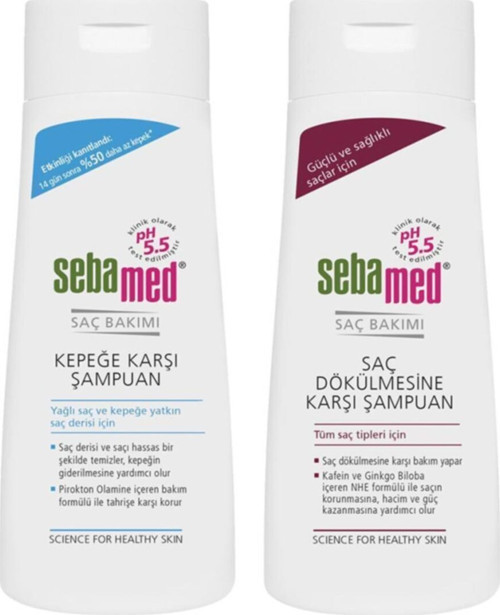 Saç Dökülmesine Karşı Etkili Şampuan 400 Ml + Kepek Önleyici Şampuan 400 Ml