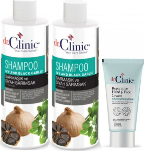 Dr.Clinic Siyah Sarımsaklı Şampuan 400 Ml 2 X Adet + El Ve Yüz Kremi + Hediyeler