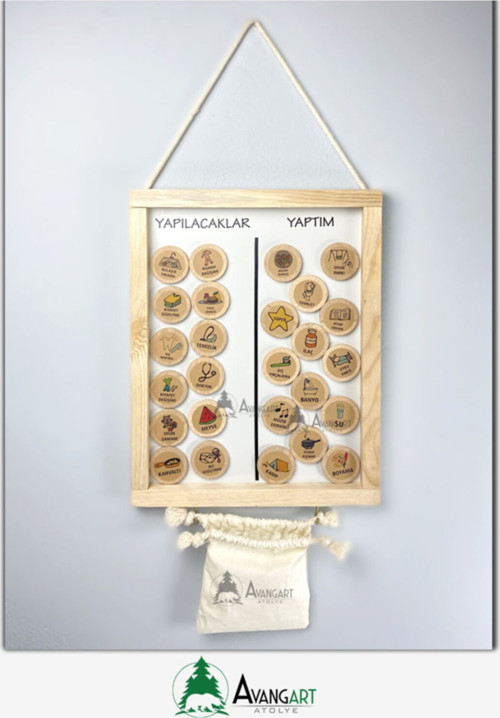 Günlük Rutin Tablosu (Magnet Kraft Zemin)