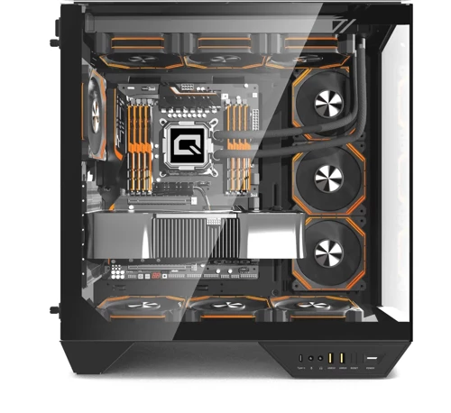 Proxima Siyah 4 Adet ARGB Fan 390mm VGA Temperli Cam ve Type-C Bağlantılı 850W Gaming Kasa