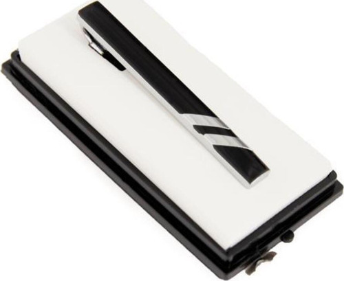 Siyah Gümüş Detaylı Tasarım Kravat İğnesi