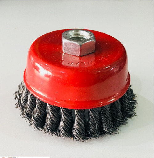 Çanak Fırça Burgulu 100 Mm